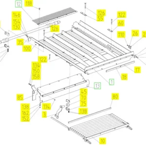 Oryginalna nakrętka M12 o numerze katalogowym 100178632, stosowana w kombajnach zbożowych marki Rostselmash- schemat.