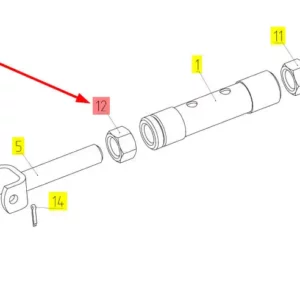 Oryginalna nakrętka o wymiarze M20 6-kątna i numerze katalogowym 100179433, szeroko stosowana w hederach zbożowych marki Rostselmash. Schemat