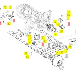 Oryginalne cięgno mocujące o numerze katalogowym 100243360, stosowane w kombajnach zbożowych marki Rostselmash schemat.