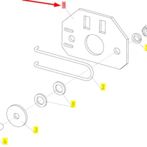Oryginalny wspornik osłony o numerze katalogowym 100326551, stosowana w hederach i kombajnach zbożowych marki Rostselmash- schemat.