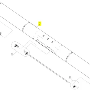 Oryginalna śruba ślimaka hederu o numerze katalogowym 100350779, stosowana w hederach marki Rostselmash- schemat.