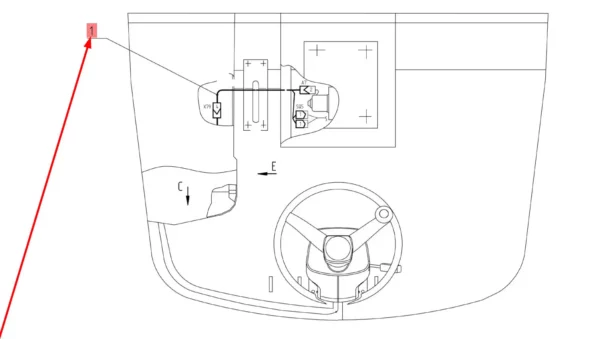 Oryginalna wiązka elektryczna o numerze katalogowym 100479954, stosowana w kombajnach zbożowych marki Rostselmash schemat.