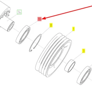 Oryginalne łożysko kulkowe 1-rzędowe o numerze katalogowym 100531455, stosowane w kombajnach zbożowych marki Rostselmash- schemat.