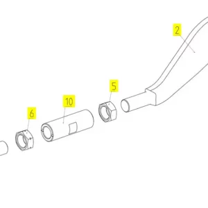 Oryginalna końcówka cięgna o numerze katalogowym 100550663, stosowana w kombajnach zbożowych marki Rostselmash schemat.