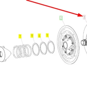 Oryginalny dysk wariatora o numerze katalogowym 100552527, stosowany w kombajnach zbożowych marki Rostselmash. schemat