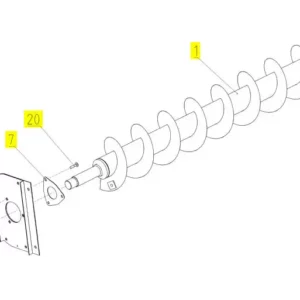 Oryginalne łożysko o numerze katalogowym 100588535, stosowane w kombajnach zbożowych marki Rostselmash- schemat.