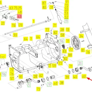 Oryginalna śruba o numerze katalogowym 100611960, stosowana w kombajnach zbożowych marki Rostselmash schemat.