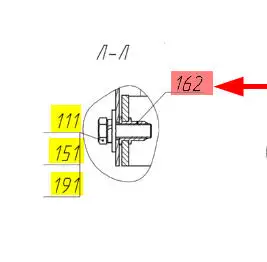 Oryginalna nitonakrętka o numerze katalogowym 100618851, stosowana w kombajnach zbożowych marki Rostselmash- schemat.