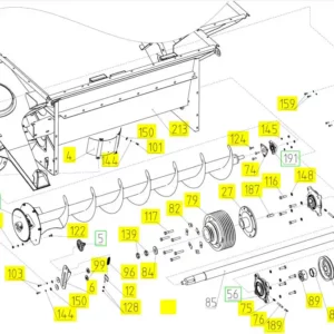 Oryginalne koło pasowe wielorowkowe o numerze katalogowym 100646905, stosowane w kombajnach zbożowych marki Rostselmash schemat.