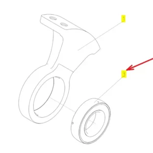 Oryginalne łożysko o numerze katalogowym 100651818, stosowana w kombajnach zbożowych marki Rostselmash. schemat