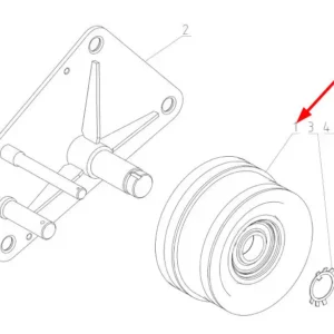 Oryginalna rolka o numerze katalogowym 100667217, stosowana w kombajnach zbożowych marki Rostselmash. schemat
