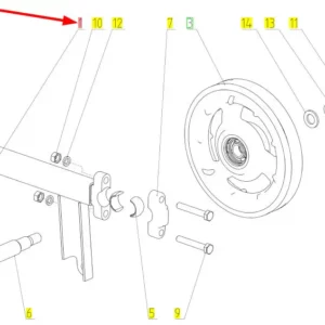 Oryginalne ramię mocujące o numerze katalogowym 100673891, stosowane w kombajnach zbożowych marki Rostselmash schemat.