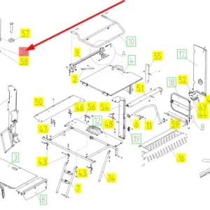 Oryginalna tuleja o numerze katalogowym 100688794, stosowana w kombajnach zbożowych marki Rostselmash schemat.