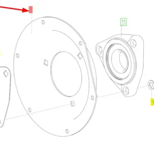 Oryginalna flansza o numerze katalogowym 100701207, stosowana w kombajnach zbożowych marki Rostselmash schemat.