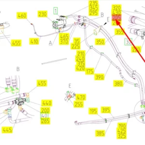 Oryginalna śruba M6-6g x 70 o numerze katalogowym 100703972, stosowana w kombajnach zbożowych marki Rostselmash. schemat