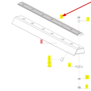 Oryginalny cep o numerze katalogowym 100704269, stosowany w kombajnach zbożowych marki Rostselmash schemat.