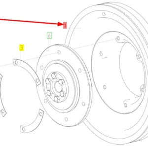 Oryginalne koło pasowe wielorowkowe o numerze katalogowym 100717619, stosowane w kombajnach zbożowych marki Rostselmash schemat.