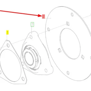 Oryginalna flansza o numerze katalogowym 100717652, stosowana w kombajnach zbożowych marki Rostselmash schemat.