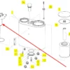 Oryginalny filtr zbiornika oleju hydraulicznego o numerze katalogowym 100786740, stosowany w kombajnach zbożowych marki Rostselmash schemat.