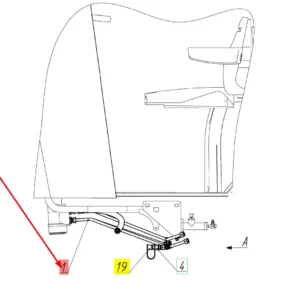 Oryginalny przewód hydrauliczny o numerze katalogowym 100787285, stosowany w kombajnach zbożowych marki Rostselmash schemat.