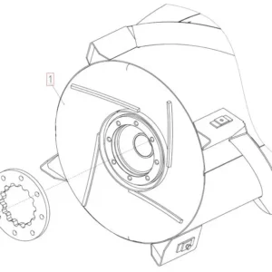 Oryginalna flansza rotoru o numerze katalogowym 100914633, stosowana w kombajnach zbożowych marki Rostselmash schemat.