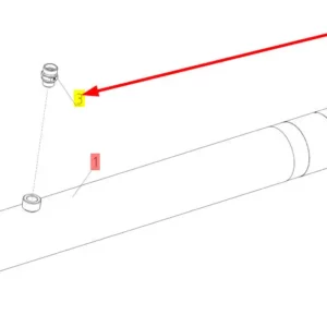 Oryginalne złącze hydrauliczne o numerze katalogowym 101140053, stosowane w kombajnach zbożowych marki Rostselmash schemat.
