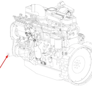 Oryginalny serwomechanizm wraz z mocowaniem o numerze katalogowym 101250773, stosowany w kombajnach zbożowych marki Rostselmash schemat.