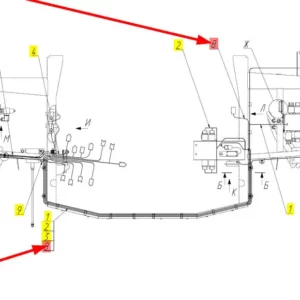 Oryginalna wiązka przewodów czujnika podajnika o numerze katalogowym 101253230, stosowana w kombajnach zbożowych marki Rostselmash schemat.