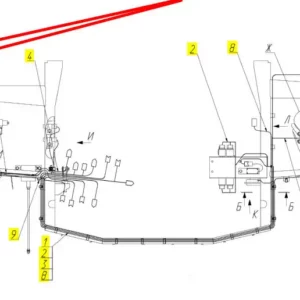 Oryginalna wiązka elektryczna napędu o numerze katalogowym 101254424, stosowana w kombajnach zbożowych marki Rostselmash schemat.