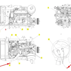 Oryginalna wiązka elektryczna alternatora o numerze katalogowym 101260750, stosowana w kombajnach zbożowych marki Rostselmash schemat.