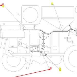 Oryginalna wiązka przewodów rozrusznika o numerze katalogowym 101272547, stosowana w kombajnach zbożowych marki Rostselmash schemat.