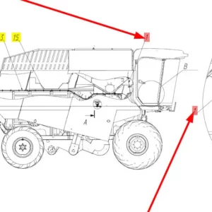 Oryginalna wiązka elektryczna lampy o numerze katalogowym 101279359, stosowana w kombajnach zbożowych marki Rostselmash schemat.