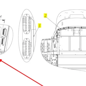 Oryginalna wiązka elektryczna lampy o numerze katalogowym 101279481, stosowana w kombajnach zbożowych marki Rostselmash schemat.