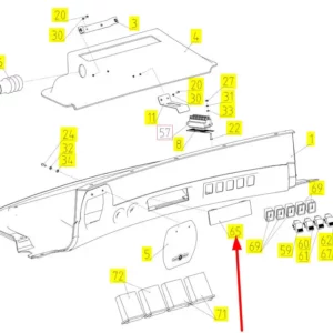 Oryginalna zaślepka o numerze katalogowym 101292759, stosowana w kombajnach zbożowych marki Rostselmash schemat.