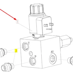 Oryginalny blok hydrauliczny o numerze katalogowym 101316691, stosowany w kombajnach zbożowych marki Rostselmash schemat.