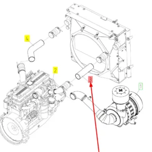 Oryginalny przewód powietrza o numerze katalogowym 101373276, stosowany w kombajnach zbożowych marki Rostselmash schemat.
