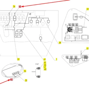Oryginalna wiązka przewodów elektrycznych o numerze katalogowym 101405026, stosowana w kombajnach zbożowych marki Rostselmash schemat.