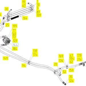 Oryginalne gniazdo adaptera o numerze katalogowym 101410297, stosowane w kombajnach zbożowych marki Rostselmash schemat.