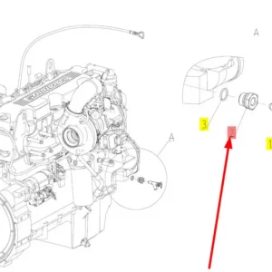 Oryginalne złącze hydrauliczne o numerze katalogowym 101413301, stosowane w kombajnach zbożowych marki Rostselmash schemat.
