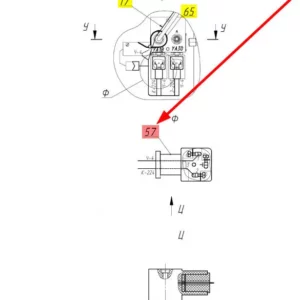 Oryginalne złącze elektryczne o numerze katalogowym 101514984, stosowane w kombajnach zbożowych marki Rostselmash schemat.