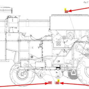 Oryginalna wiązka przewodów o numerze katalogowym 101545289, stosowana w kombajnach zbożowych marki Rostselmash schemat
