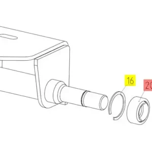 Oryginalne łożysko o numerze katalogowym 101570359, stosowane w kombajnach zbożowych marki Rostselmash- schemat.