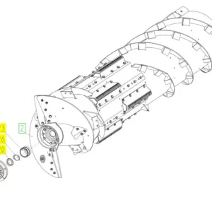 Oryginalna piasta rotora o numerze katalogowym 101601974, stosowana w kombajnach zbożowych marki Rostselmash schemat.