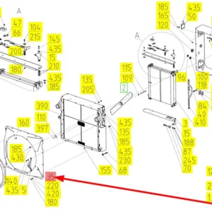 Oryginalna obudowa o numerze katalogowym 101603197, stosowana w kombajnach zbożowych marki Rostselmash schemat