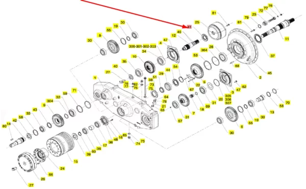 Oryginalny pierścień simmering 60 x 110 x 10 o numerze katalogowym 101682404, stosowany w kombajnach zbożowych marki Rostselmash schemat.