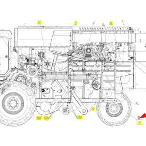 Oryginalna wiązka elektryczna czujników o numerze katalogowym 101684811, stosowana w kombajnach zbożowych marki Rostselmash schemat.