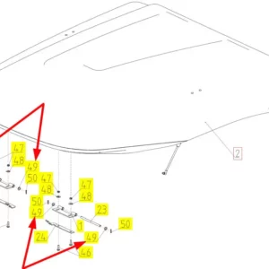 Oryginalna podkładka M10 o numerze katalogowym 101704487, stosowana w kombajnach zbożowych marki Rostselmash schemat.