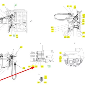 Oryginalny przewód hydrauliczny o numerze katalogowym 101812173, stosowany w kombajnach zbożowych marki Rostselmash schemat.