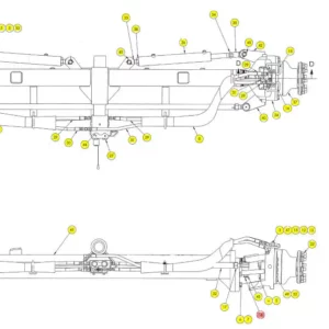 Oryginalne złącze hydrauliczne o numerze katalogowym 101838942, stosowane w kombajnach zbożowych marki Rostselmash schemat.