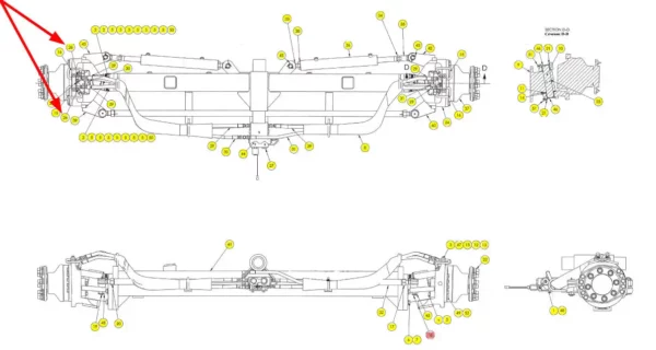 Oryginalne złącze hydrauliczne o numerze katalogowym 101838942, stosowane w kombajnach zbożowych marki Rostselmash schemat.